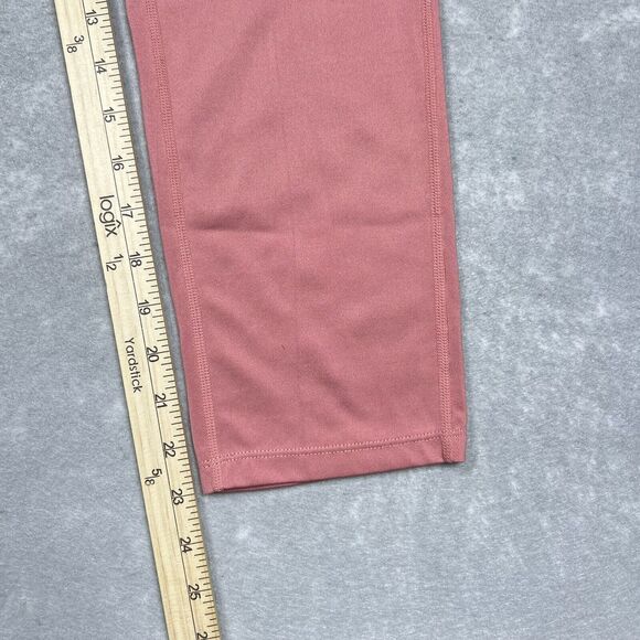 Reebok Pink Cropped Leggings Casual Workout Walk Lift Women’s Size: L - Picture 5 of 7